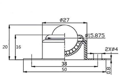 Ball Transfer Units KangTeer 5pcs Screw Mounted Round Ball Bearings Universal Rotation Caster 5/8 Inch 33 lbs Roller Ball Bearings(5pcs)