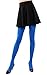 HeyUU Women's 80 Denier Soft Opaque Tights, High Waist Solid Color Footed Pantyhose 20+ Colors (6 Pairs-Black/Dark Blue/Burgundy/Red/Mustard/Royal Blue)