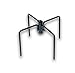Rhino Tuff Products Bird Feeder Pole STABILIZER 4 Prong Base Bird Feeder Stand Ideal Kit for Bird Watching, Bird Baths, Bird Houses, Bird feeders for Outside