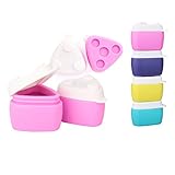 HAL Silicone Travel Containers, Pill Case or Cosmetic Case With Sealed Lids Pack of 4, 30ml Soft Silicone - BPA Free, Great for Home and Outdoor