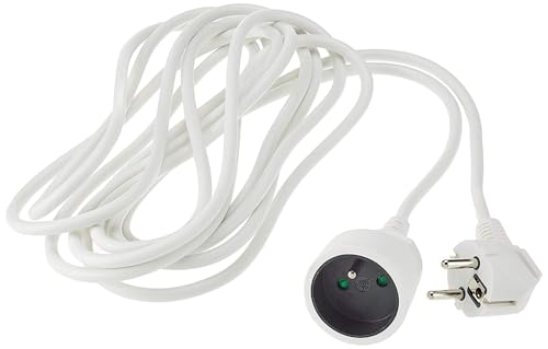 PremiumCord PPE1-07 power extension - power extensions (White, White)