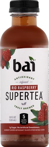 BAI ANTIOXIDANT INFUSION, RIO RASPBERRY TEA LIQUID PREPARED ICED TEA, 18 FL OZ