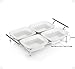 Serving Tray for Parties - 4 Small Tray Serving Platter - White Ceramic Compartment Bowls for Food, Parties, Snacks, Condiments, Appetizers - Four Removable 4 x 4.75 inch Trays