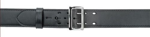 Safariland 875 Duty Belt Edge Stitch, High Gloss Black, Chrome Buckle, Size 40