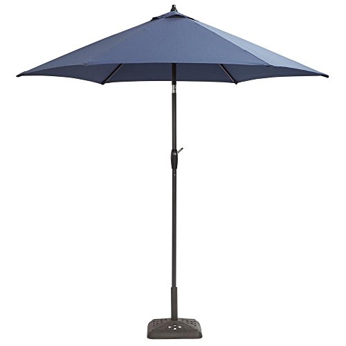 Hampton Bay 9 Ft Aluminum Patio Umbrella In Midnight With Tilt Brickseek