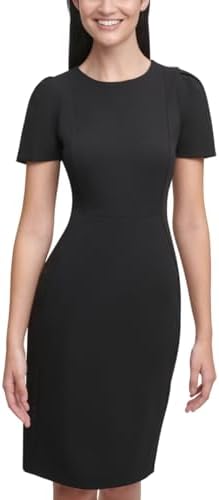 Calvin Klein Women's Sleeveless Sheath Dress with Starburst, Black 18, 2 at  Amazon Women's Clothing store