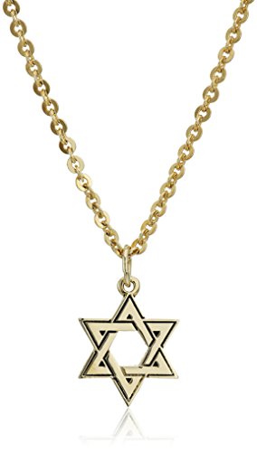 Bob Siemon 22k Yellow Gold Plated Pewter Star of David Pendant Necklace, 20"