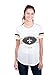 Ultra Game NFL New Orleans Saints Women's Jersey T Mesh Varsity Stripe Tee Shirt, White, X-Large