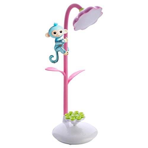 Vanvler Interactive Baby Monkey Playset Toy Kids Night Light LED Pen Holder Monkey Climbing Entertaint Platform (Pink)