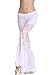 ZLTdream Belly Dance Lace Fishtail Pants for Petite Figure Women Rave Outfit White