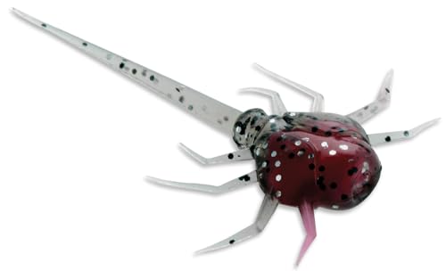 13 FISHING - Coconut Crab - Panfish Plastics - Cherry Bomb - 6 Baits Per Pack -…