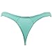 FFESHOW Men's Smooth Bikini Pouch Underwear G String Thongs Turquoise One Size