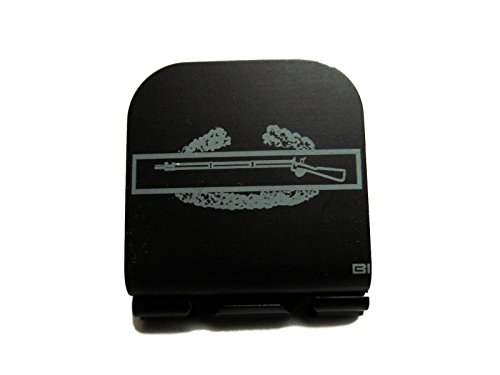 Combat Infantry Badge Laser Etched Hat Clip Black