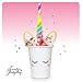 Unicorn Party Supplies Set - Serves 16 - Perfect For Birthday Girls, Baby Showers, and First Birthday Party Favors -Original sleepy Unicorn Party Supply Set by Funky Fledgling