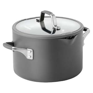 Amazon.com: Calphalon Kitchen Essentials Easy System 6 Quart Stock Pot - Gray: Stockpots 