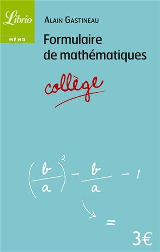 Formulaire de mathématiques