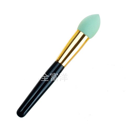 Happy Hours - Women's Beauty Tools Multi Shape Natural Puff / Makeup Flawless Foundation Liquid Cream Concealer Sponge Lollipop Brush(Green Blush + Black Handle)