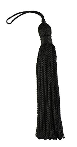 Set of 10 Black Chainette Tassel, 3 Inch Long with 1 Inch Loop, Basic Trim Collection Style# RT03 Color: K9