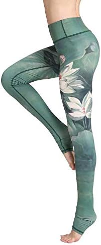 Sillictor Yoga Pants Womens High Waist Playful Print Sweat-wicking Running Leggings for Women