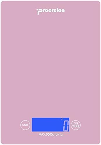 Digital Touch Multifunction Kitchen Food Scale for Precise Weighing in Grams, Ounces, Pounds, Fluid Oz, Milliliters Measures up to 11lb/5kg Best Gift for Weight Watchers (Pink)