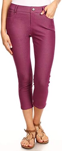 colored jean leggings