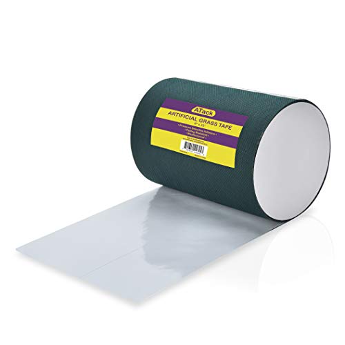 ATack Artificial Grass Tape, 6-Inch by 32-Feet, Self-Adhesive Synthetic Grass Joining Seaming Tape - Ideal for Outdoor, Patio, and Lawn Artificial Grass Carpet Tape