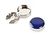 Navy Blue & Silver Button Covers - The Smart Alternative to Cufflinks for Regular Shirts