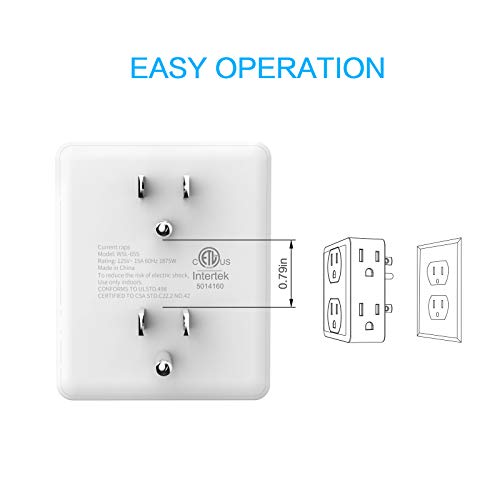 Outlet Extender, HICITY Multi Plug Outlet with 6 Electrical Outlets Adapter, 3-Prong Wall Outlet Tap for Cruise Ship… - Image 4