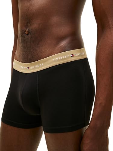 Calzoncillos bóxer Pack de 3 Hombre Trunks de algodón elástico, Negro (Blk/Citrnela/Woodridge), M