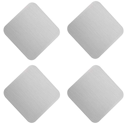BTMB Square Drink Coasters Stainless Steel Coaster for Coffee Cup Wine Glasses Mats Protect,Pack of 4 - Thumbnail 5