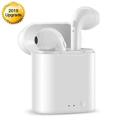 Wireless Earbuds Bluetooth 4.2 Headphones,Sports in-Ear TWS Stereo Mini Headset w/Mic Extra Bass True IPX5 Sweatproof Sports Earbuds,Noise canceling headphones with compatible with IOS Android