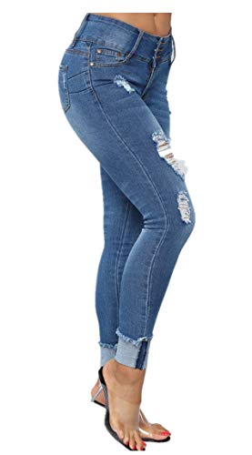 Women's Boyfriend Jeans Ripped Hole Distressed Stretchy Jeans Skinny Jeans