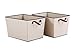 StorageManiac 2-Pack Durable Folding Polyester Canvas Rectangular Open Storage Bin with 2 Handles