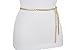 TFJ Women Fashion Metal Chain Belt Hip High Waist Fringes Tassel Gold Size M L