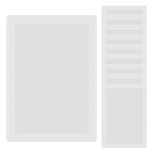 ZSUIQIN Pack of 10 Transparent Document Wallets, A3 Binder Pockets, PVC Sign Holder - DIN A3 Format, Open, Perforated, Plastic for Restaurant, Cafe, Office, Photos (Vertical)