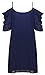Women's Summer Spaghetti Strap Sundress Trumpt Sleeve Beach Slip Dress Navy Blue Medium