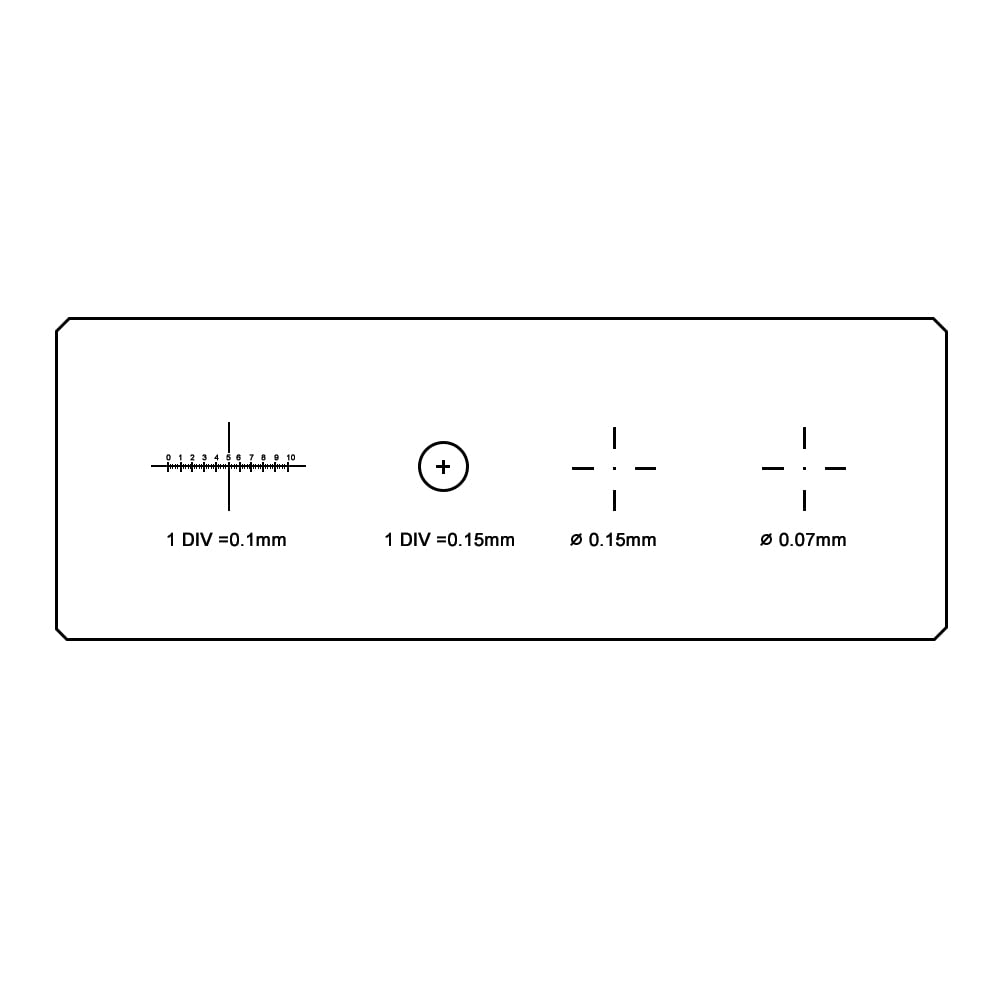SANON Microscope Slides, 0.01mm Microscope Objective Micrometer Calibration Slide Glass Stage Micrometer with Four Graduated Scales