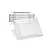 EDGE CLEAR PLASTIC PARTY DISPOSABLE PLATES | 6 Inch Hard Square Wedding Dessert Plates, 40 Ct | Elegant & Fancy Heavy Duty Hard Party Supplies Salad Plates for Holidays & Occasions