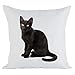 Pet Cat Cushion Cover Cotton Linen 2pcs 45x45cm with 1pcs Folding Bowl Set of 3 (Cat C)thumb 2