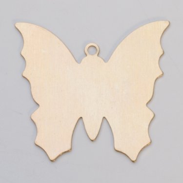 Brass Butterfly with Ring, 24 Gauge, 1-3/8 By 1-1/4 Inch, Pack Of 6 | MET-450.26