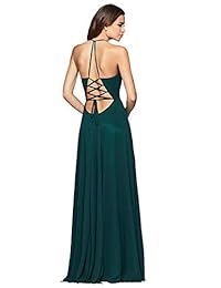 YMSHA vestido largo de fiesta de gasa con cuello en V para mujer, vestido de noche de playa, boda PM09