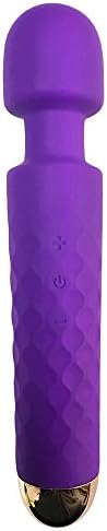 Wand Massager, CulturesIn Waterproof 25X Multi-Speed Power USB Rechargeable Therapeutic Medical Silicone Vibrator Wand Massager for Muscle Aches and Sports Recovery (purple)
