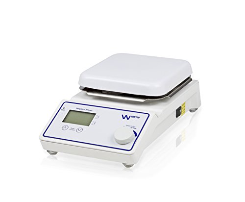Parco Scientific Digital Hotplate Magnetic Stirrer w/Ambient - 380°C Temperature Range, 6.5" x 6.5" Ceramic Coated Plate, LCD Display, and 2 Magnetic Stir Bars