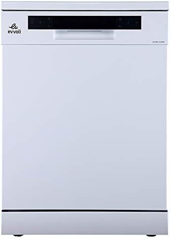 Buy evvoli Dishwasher 7 programs 15 place setting 3 baskets White EVDW-153HW 2 Years Warranty, White in UAE