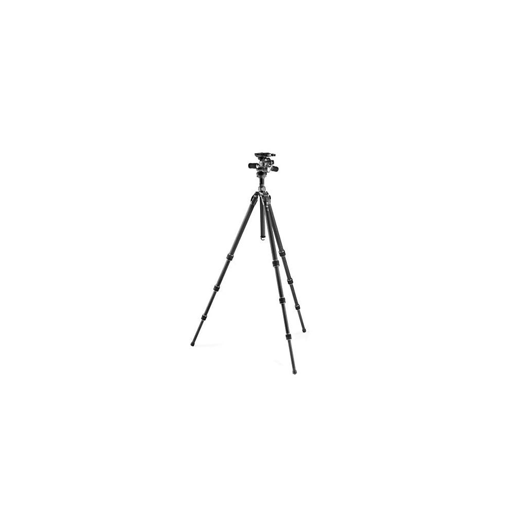 Gitzo Mountaineer Kit Series 3, 3 Sections in Carbon Fibre, with Fluid Head, Professional Photography Tripod, for DSLR and Reflex, Tripod for Video Cameras and Cameras, Holds up to 13 kg