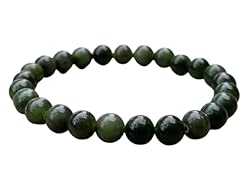 Nephrite Jade Crystal Bead Bracelet