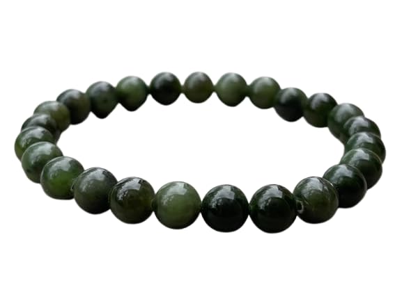 Nephrite Jade Crystal Bead Bracelet