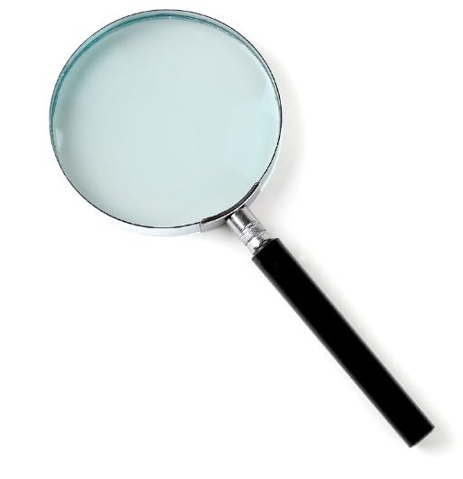 Sivitec Large Metal 100mm Magnifying Glass Magnification 3X Hand held Magnifier 100 mm