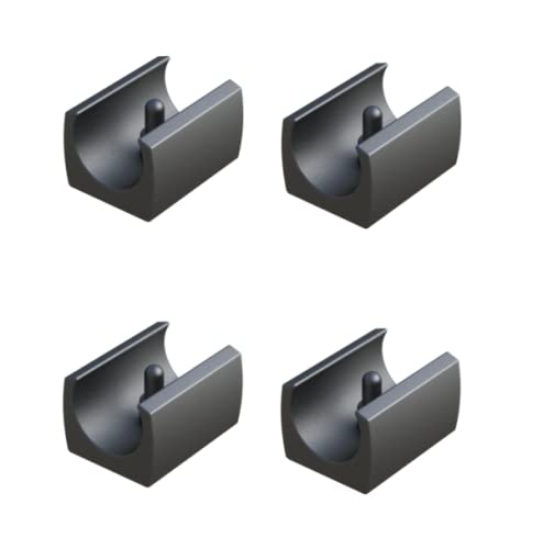 cyclingcolors 4 x Clamping Shell Gliders, Chair Leg Caps, Foot Plugs, Plastic Chair Furniture Feet, Round, Black (D1 mm): 16-17