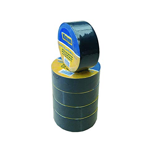 KIPPEN 9004IK Set of 5 Rolls of Insulating Tape, Black